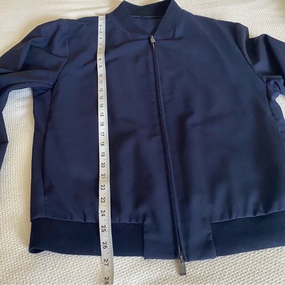 Hugo Boss Men’s Slim Fit Zip-up Jacket Size 42R Dark Blue - Picture 8 of 16
